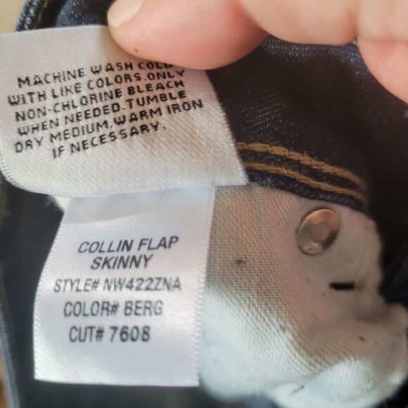 Hudson‎ Collin Skinny Jean Sz 29 Stretch Denim Double Button Low Rise Tapered - Picture 10 of 10